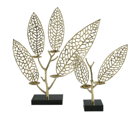 Stem and Leaf Candle Holder
