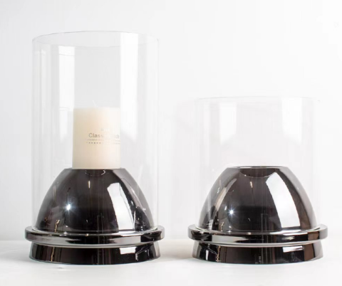 RainBar Mirrored Glass Candle Holder