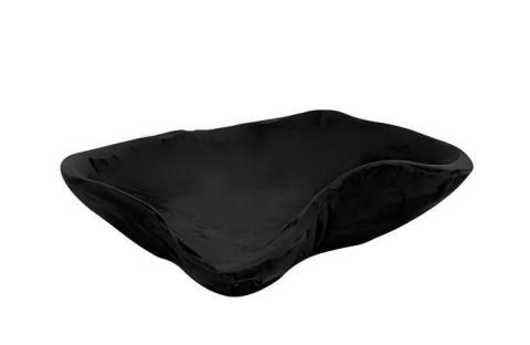 Carbonized Wood Curved Edge Fruit Bowl - Large