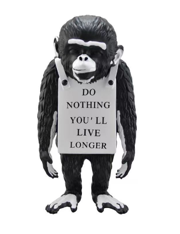 Monkey Sign Black & White Collaboration Gorilla Figure
