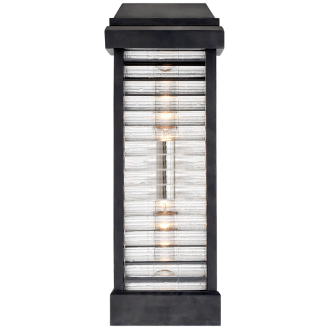 Dunmore Tall Louver Rounded Glass Outdoor Sconce