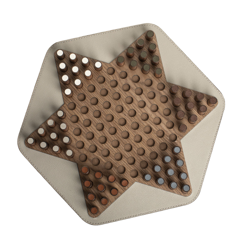 Walnut Checkers (Gray Leather)