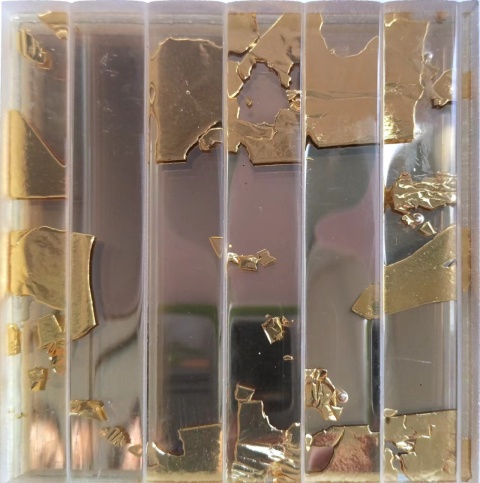 Mirror-Backed Wired Glass