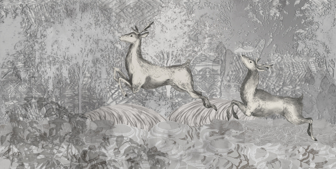 Natural Material Printed Wallpaper