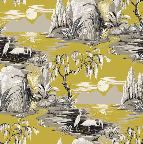 Natural Material Printed Wallpaper