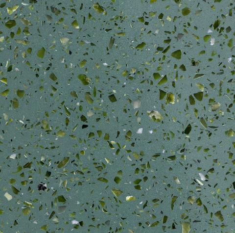 Green Base Speckled Inorganic Stone